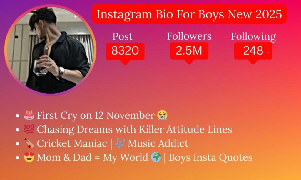 Instagram Bio For Boys New 2025